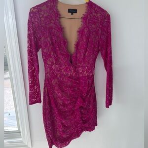 Majorelle NWOT Fuchsia Lace Mini Dress from Revolve